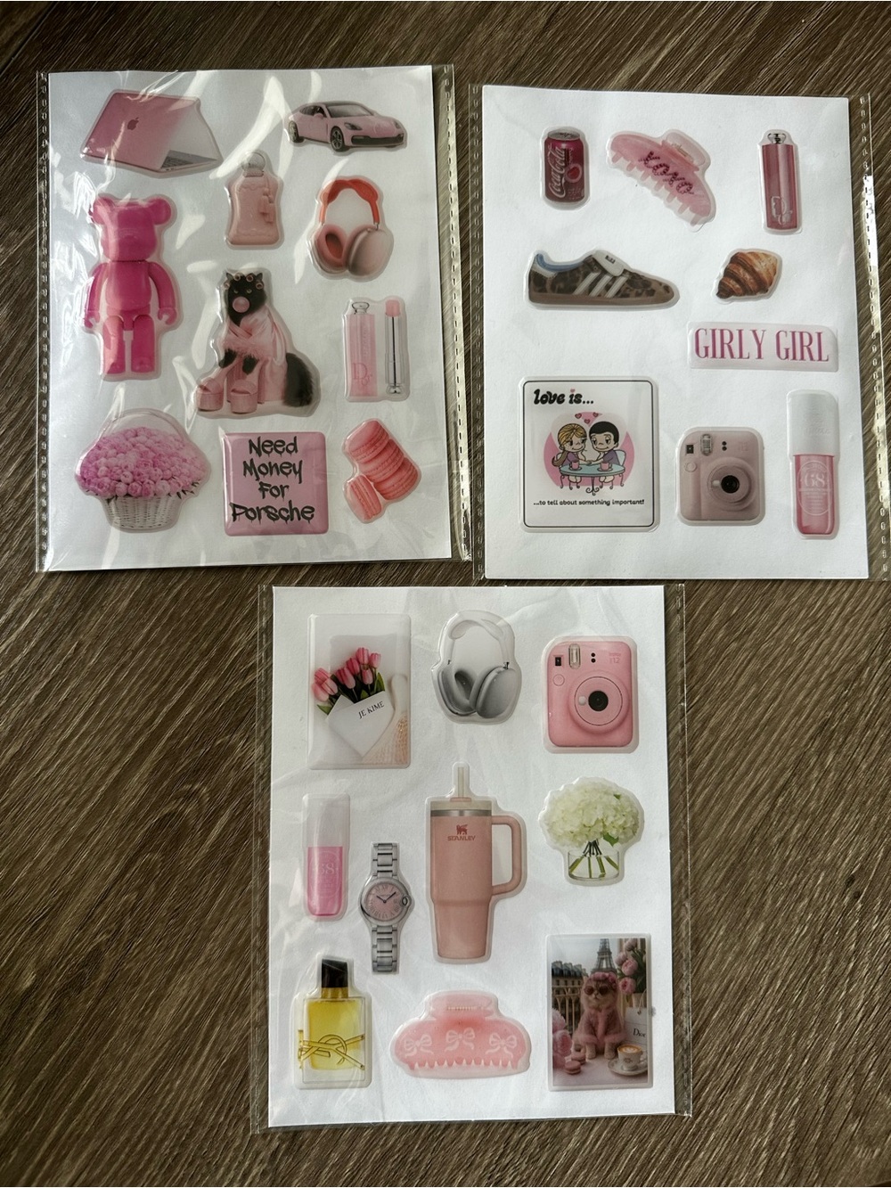 3D Sticker Sheet Stickers for Phones, Laptops
